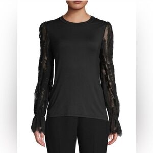 TAHARI Women's Black Long Sleeves Top size M